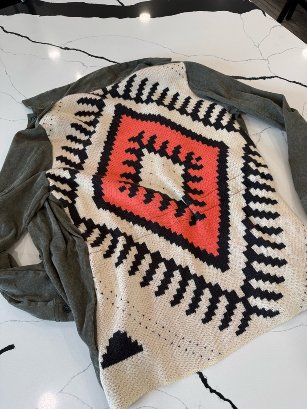 Olive Drawstring Utility Jacket - Dave & Dani size M